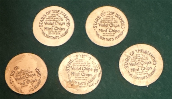 1909-11 Colgan Chips Lot of (5)