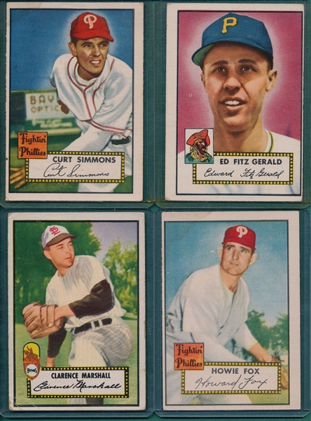 1952 Topps Lot of (7) W/ Simmons