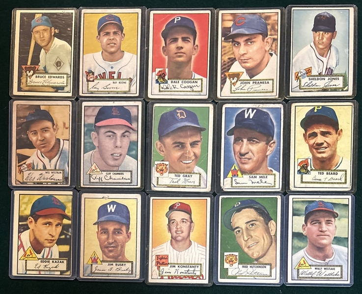 1952 Topps Lot of (18) W/ Schoendienst