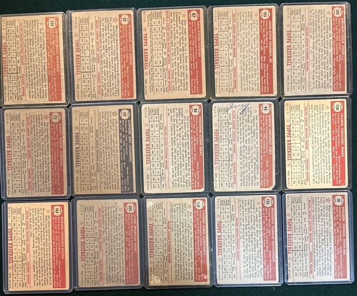 1952 Topps Lot of (18) W/ Schoendienst