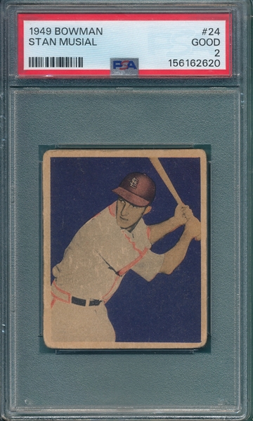 1949 Bowman #24 Stan Musial PSA 2
