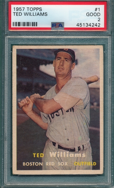 1957 Topps #1 Ted Williams PSA 2