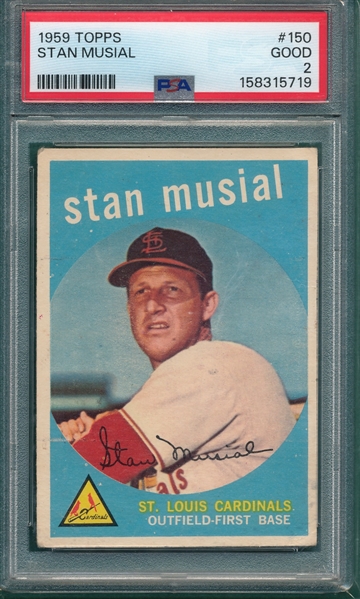 1959 Topps #150 Stan Musial PSA 2