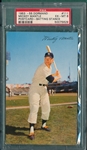 1953-55 Dormand Postcard #111 Mickey Mantle, Batting Stance, PSA 6