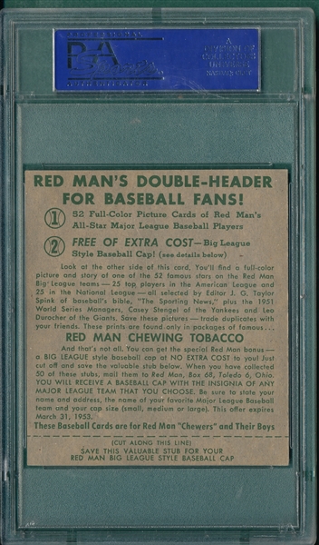 1952 Red Man #21 Duke Snider PSA 2 *W/ Tab*