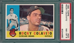 1960 Topps #400 Rocky Colavito PSA 8