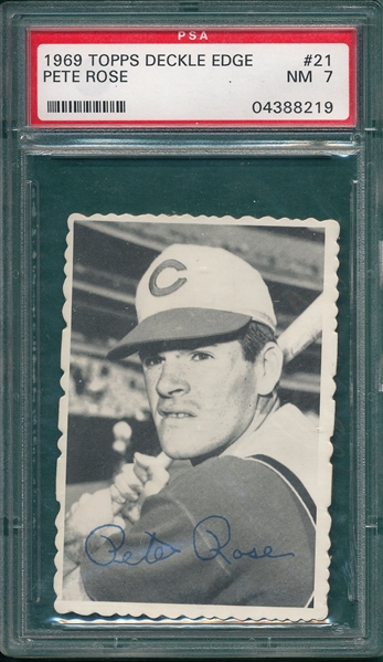 1969 Topps Deckle Edge #21 Pete Rose PSA 7