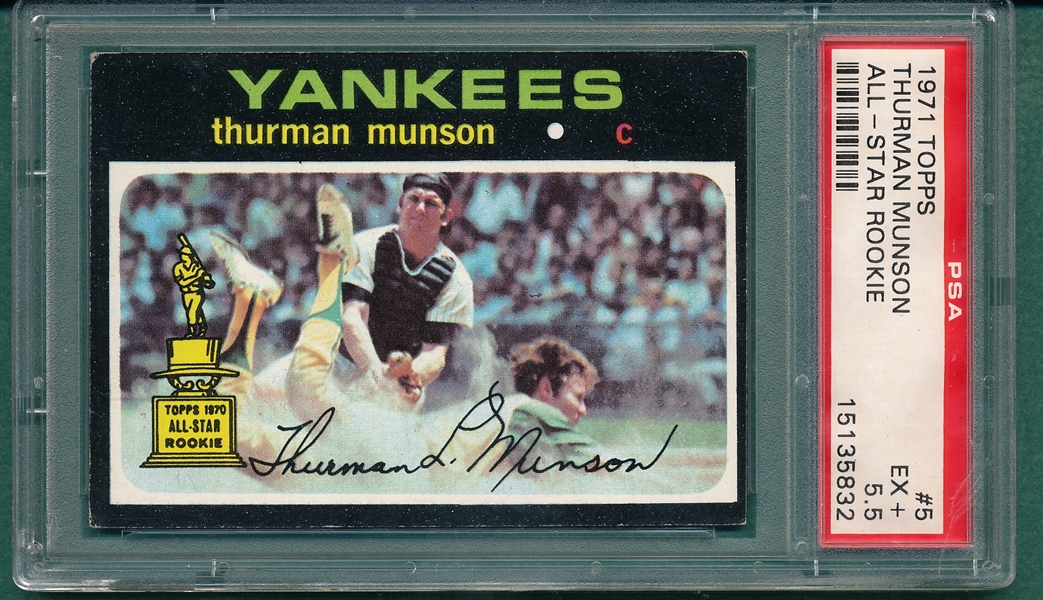 1971 Topps #005 Thurman Munson PSA 5.5