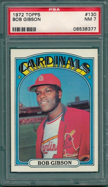 1972 Topps #130 Bob Gibson PSA 7