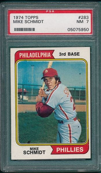 1974 Topps #283 Mike Schmidt PSA 7