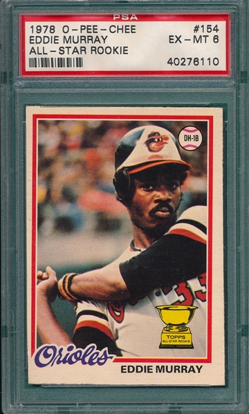 1978 O-Pee-Chee #154 Eddie Murray PSA 6 *Rookie*