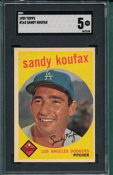 1958 Topps #163 Sandy Koufax SGC 5