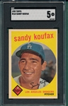 1958 Topps #163 Sandy Koufax SGC 5