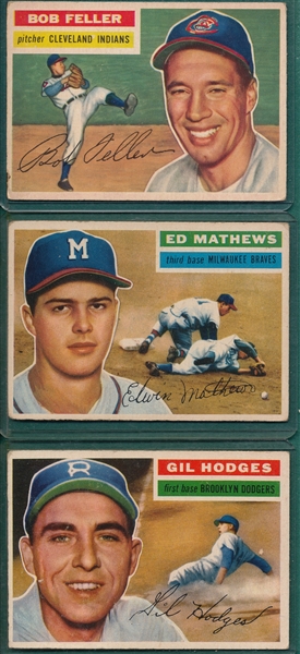 1956 Topps Baseball Near Set (320/340) Plus (2) Checklists