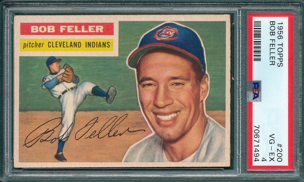 1956 Topps #200 Bob Feller PSA 4