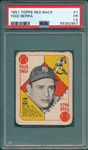 1951 Topps Red Back #1 Yogi Berra PSA 1.5