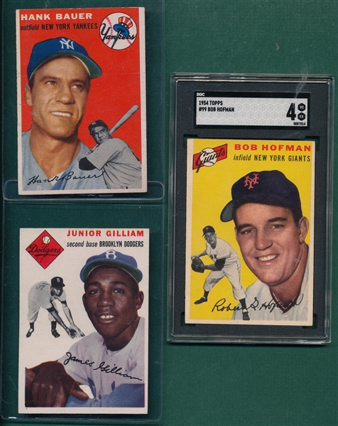 1954 Topps Lot of (27) W/ Bauer