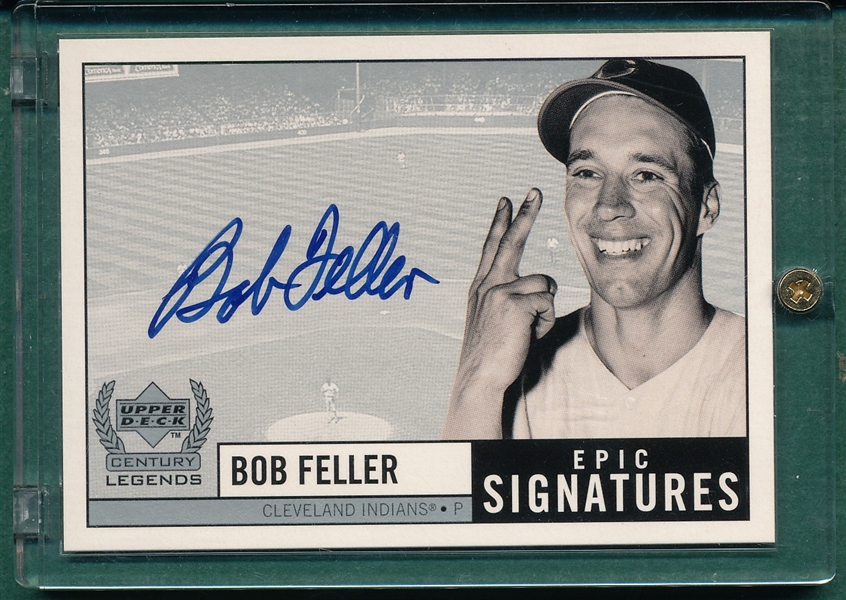 1999 UD Epic Signatures Bob Feller