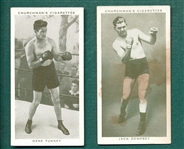 1938 Churchmans Boxing Dempsey & Tunney, Lot of (2)