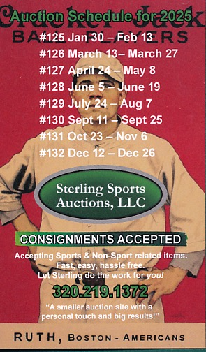 2025 Auction Schedule